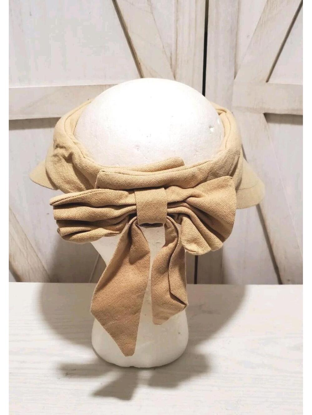 SCALA Natural Tan Sun Visor Cap Womens Hook/Loop Adjustable One Size Adora - Picture 3 of 4